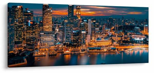 Slika noćnog grada (120x50 cm)