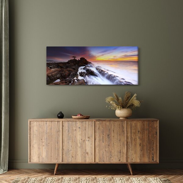 Slika planine u magli (120x50 cm)