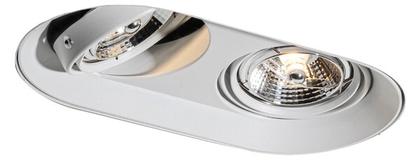 Okruglo ugradno svjetlo bijelo GU10 70 mm 2-svjetla - Hubs