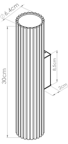 Zidna lampa IVAR Crna LED 4000K