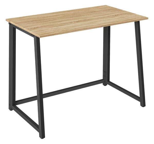 Set za radnu sobu ZARIMO stol 80x40 cm hrast sonoma + stolica AVOLA VELVET svijetlosmeđa