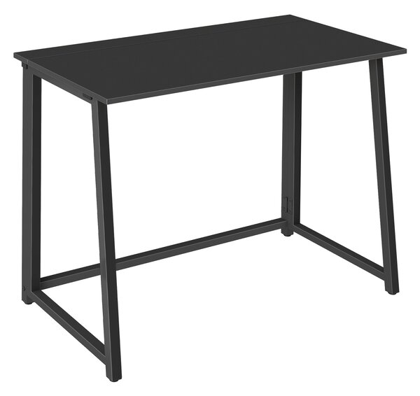 Set za ured – sklopivi radni stol ZARIMO 80×40 cm crni + uredska stolica AVOLA VELVET siva