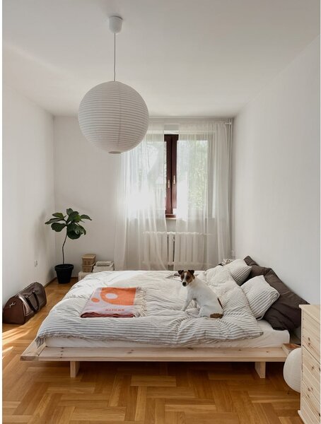 Bračni krevet od borovine s podnicom 160x200 cm Japan – Karup Design