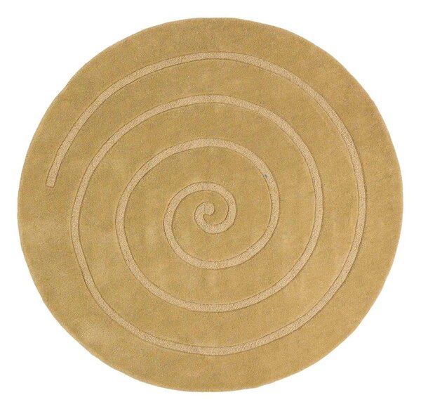Bež vuneni tepih Think Rugs Spiral, ⌀ 180 cm