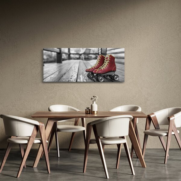 Slika crvenih starih cipela za rošule (120x50 cm)