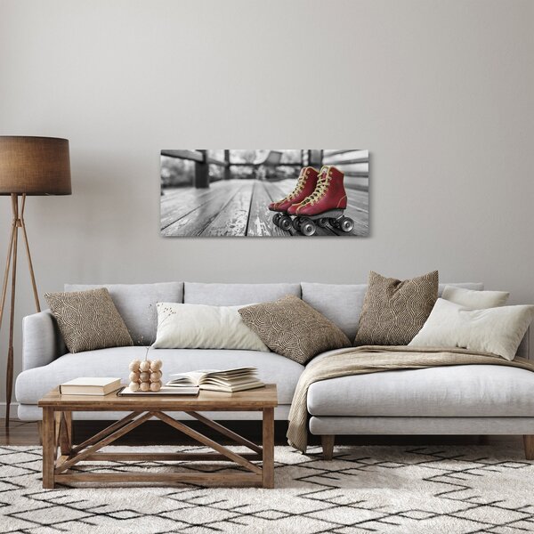 Slika crvenih starih cipela za rošule (120x50 cm)