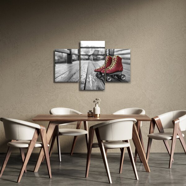 Slika crvenih starih cipela za rošule (90x60 cm)