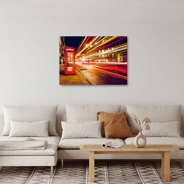 Slika crvene londonske telefonske govornice (70x50 cm)