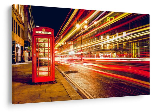 Slika crvene londonske telefonske govornice (90x60 cm)