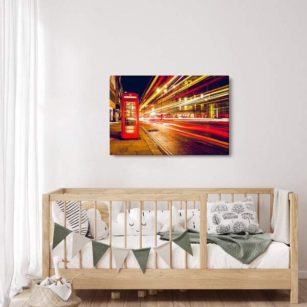 Slika crvene londonske telefonske govornice (90x60 cm)