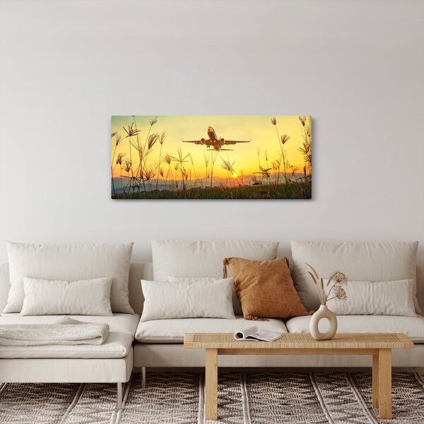 Slika zrakoplova u polijetanju (120x50 cm)