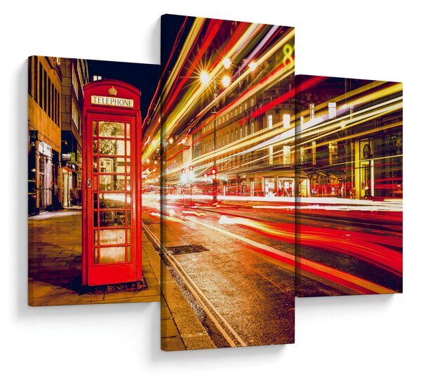 Slika crvene londonske telefonske govornice (90x60 cm)