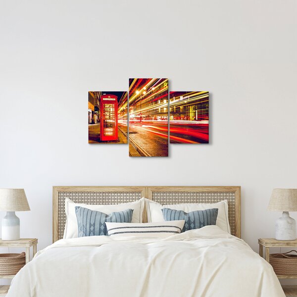 Slika crvene londonske telefonske govornice (90x60 cm)