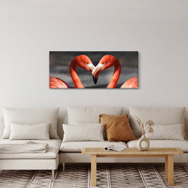 Slika dva zaljubljena flaminga (120x50 cm)