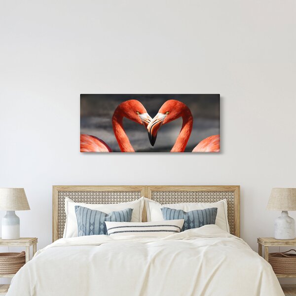 Slika dva zaljubljena flaminga (120x50 cm)