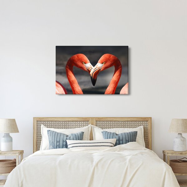Slika dva zaljubljena flaminga (90x60 cm)