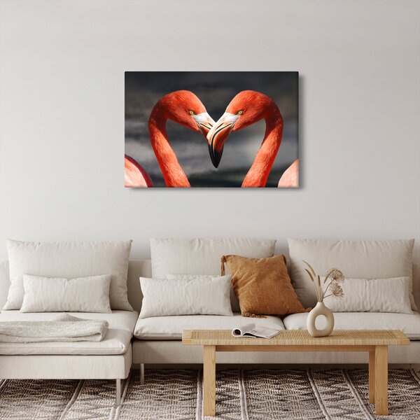 Slika dva zaljubljena flaminga (90x60 cm)