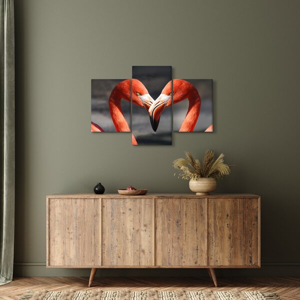 Slika dva zaljubljena flaminga (90x60 cm)
