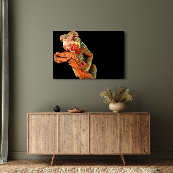Slika kameleona na grani (90x60 cm)