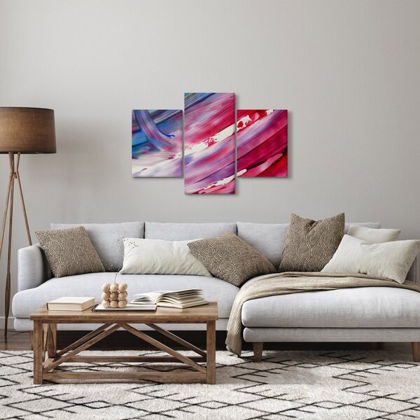 Slika - ružičasto-plava boja (90x60 cm)