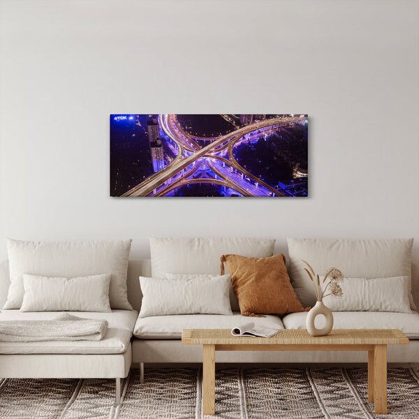 Slika velikog raskrižja noću (120x50 cm)