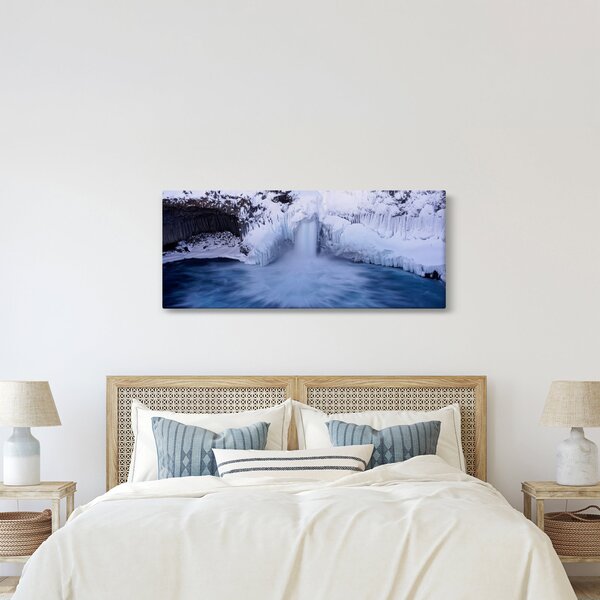 Slika vodopada zimi (120x50 cm)
