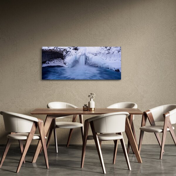 Slika vodopada zimi (120x50 cm)