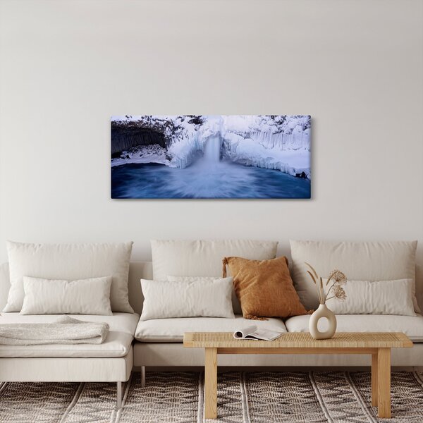 Slika vodopada zimi (120x50 cm)