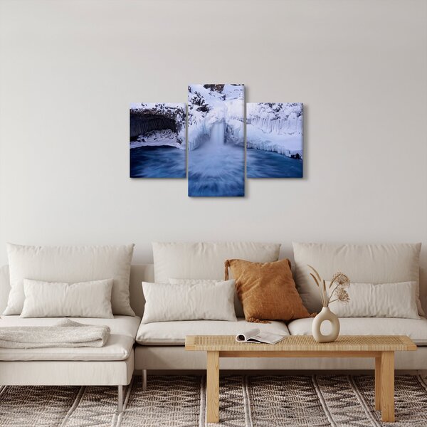 Slika vodopada zimi (90x60 cm)