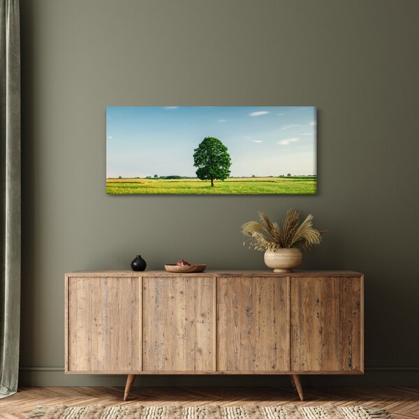 Slika drveta na livadi (120x50 cm)