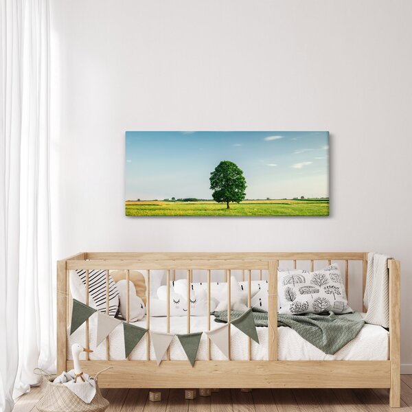Slika drveta na livadi (120x50 cm)