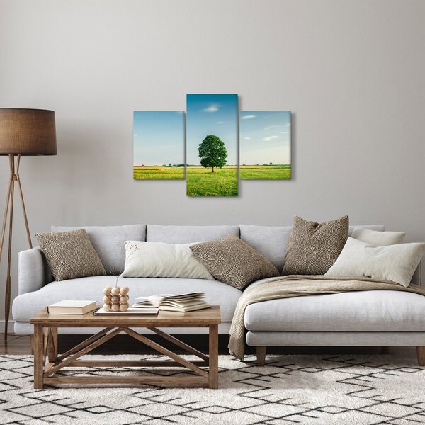Slika drveta na livadi (90x60 cm)