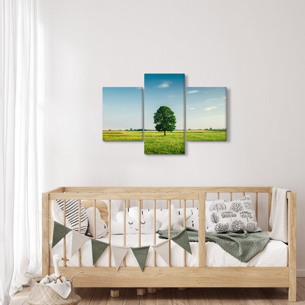Slika drveta na livadi (90x60 cm)