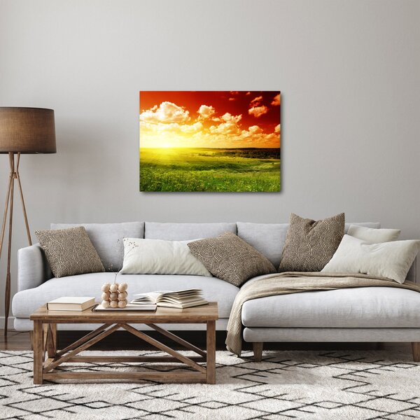 Slika livade sa sjajnim suncem (70x50 cm)