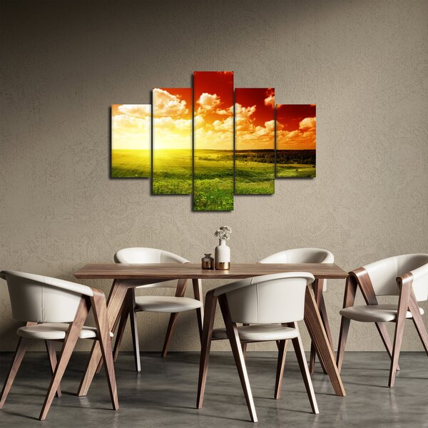 Slika livade sa sjajnim suncem (150x105 cm)