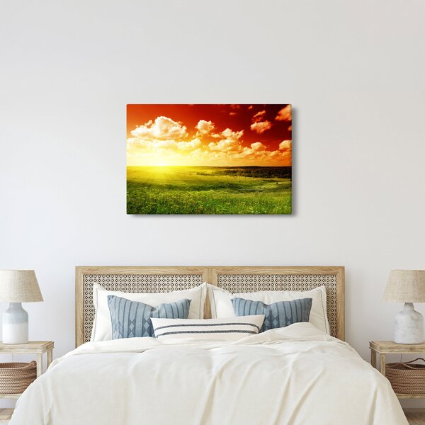 Slika livade sa sjajnim suncem (90x60 cm)