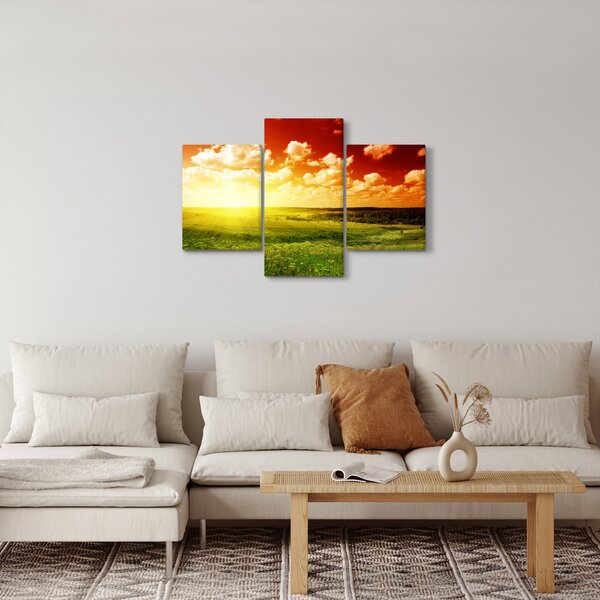 Slika livade sa sjajnim suncem (90x60 cm)