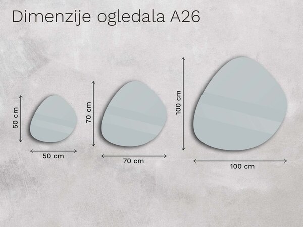 Organsko ogledalo s LED osvjetljenjem A26
