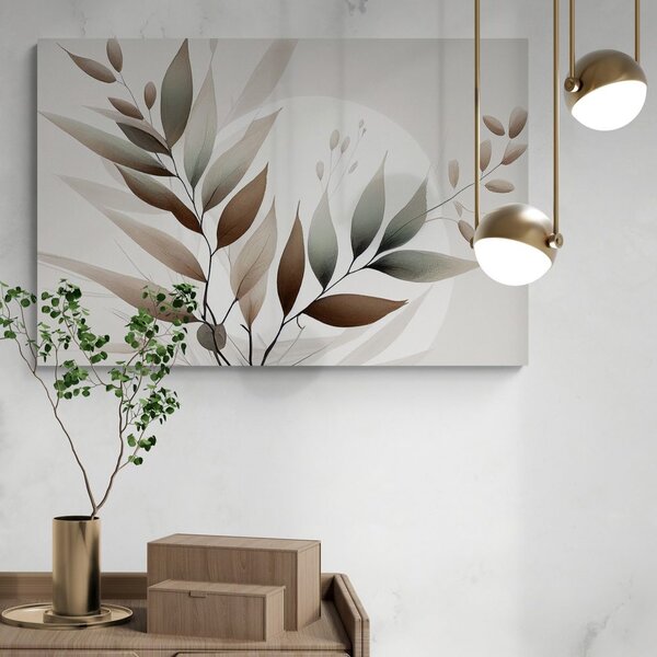 Slika minimalistički listovi u boho dizajnu