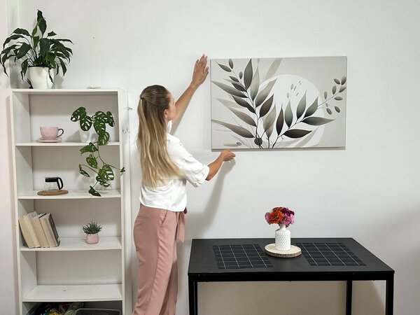 Slika minimalistički listovi u boho dizajnu