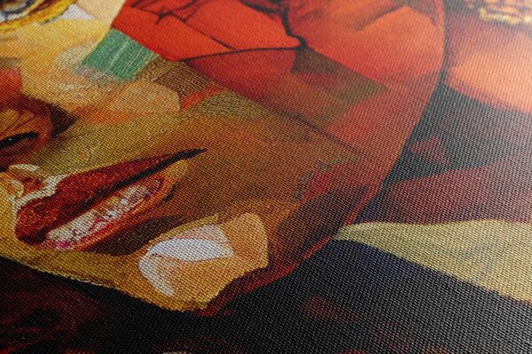 Slika profil žene u patchwork dizajnu