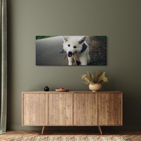 Slika bijelog psa (120x50 cm)