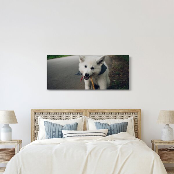 Slika bijelog psa (120x50 cm)