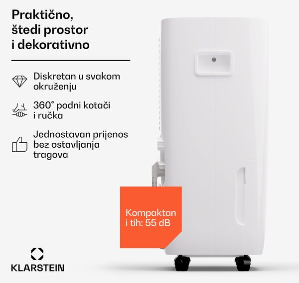 Klarstein DryFy Pro Connect Smart, odvlaživač, WiFi, kompresija, 60l/24h, 45-65m²