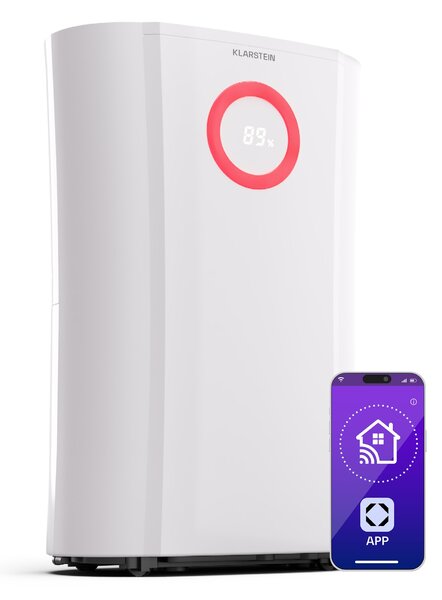 Klarstein DryFy Pro Connect 20 Smart, odvlaživač, WiFi, kompresija, 20l/d, 35-50m²