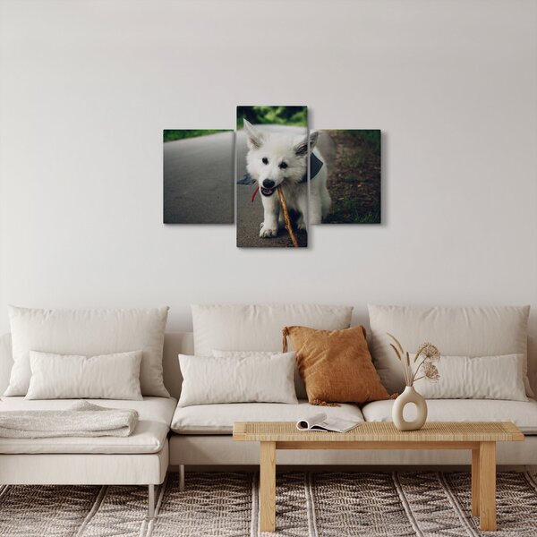 Slika bijelog psa (90x60 cm)