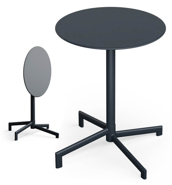 Blumfeldt UrbanEdge bistro stol, barski stol, 60 cm, sklapanje, boja u prahu, otporan na vremenske uvjete