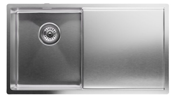 Klarstein TitanSteel kuhinjski sudoper s ocjedom, 79 x 44 cm, nehrđajući čelik, otporan na ogrebotine, otporan na toplinu