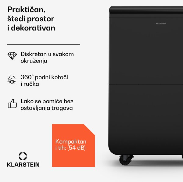 Klarstein DryFy Connect 70 odvlaživač, 70 L / dan, do 140 m², WiFi, kontrola pomoću aplikacije, 8 L spremnik za vodu