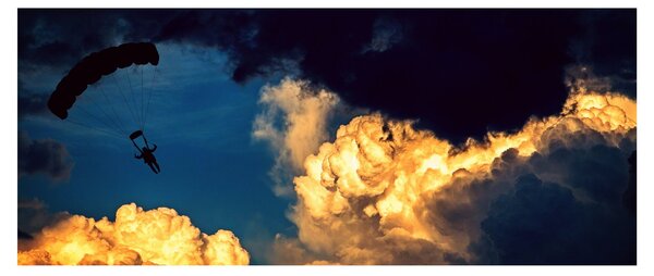 Slika padobranca u oblacima (120x50 cm)
